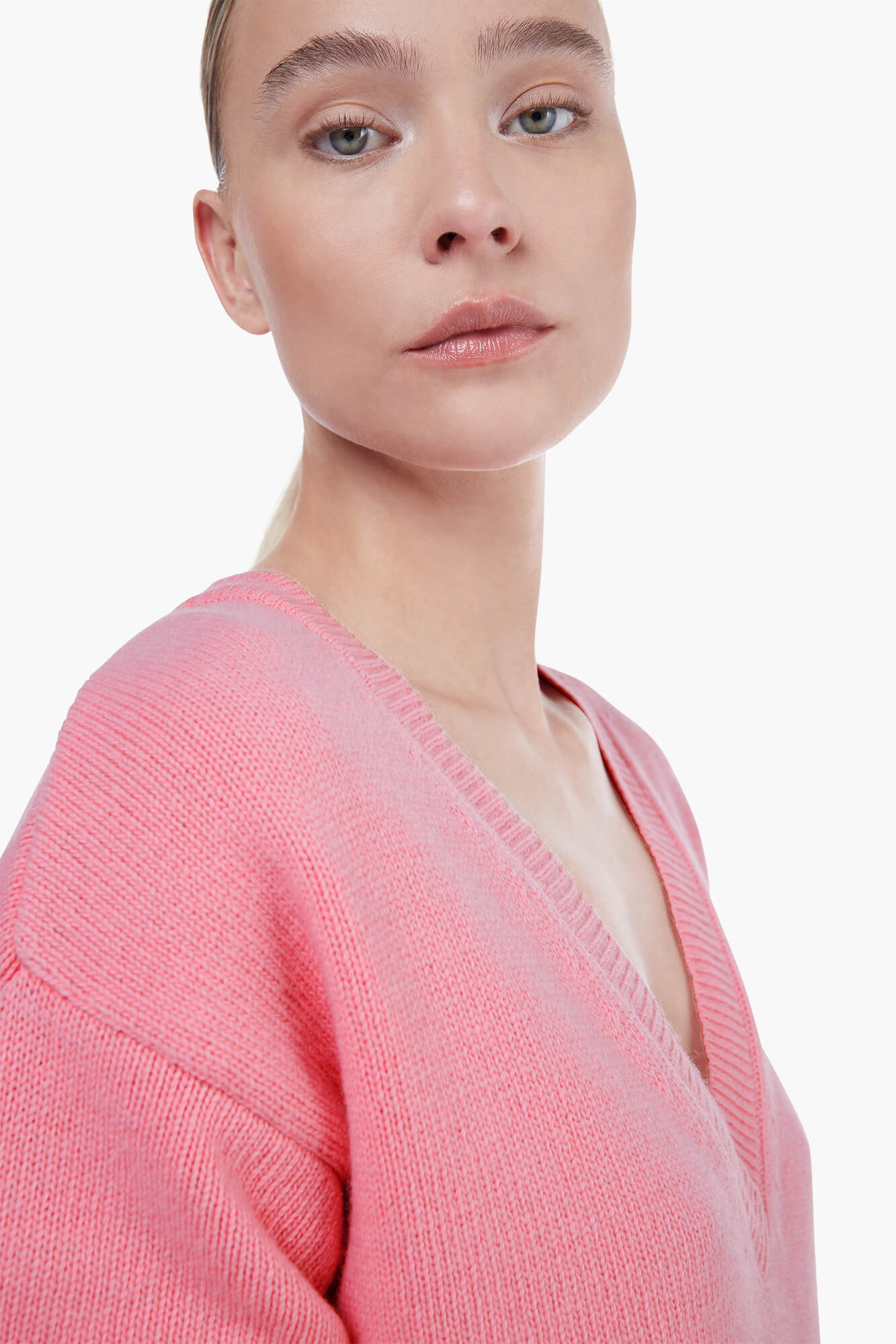 Roze Cashmere Dames Trui Brick Pink