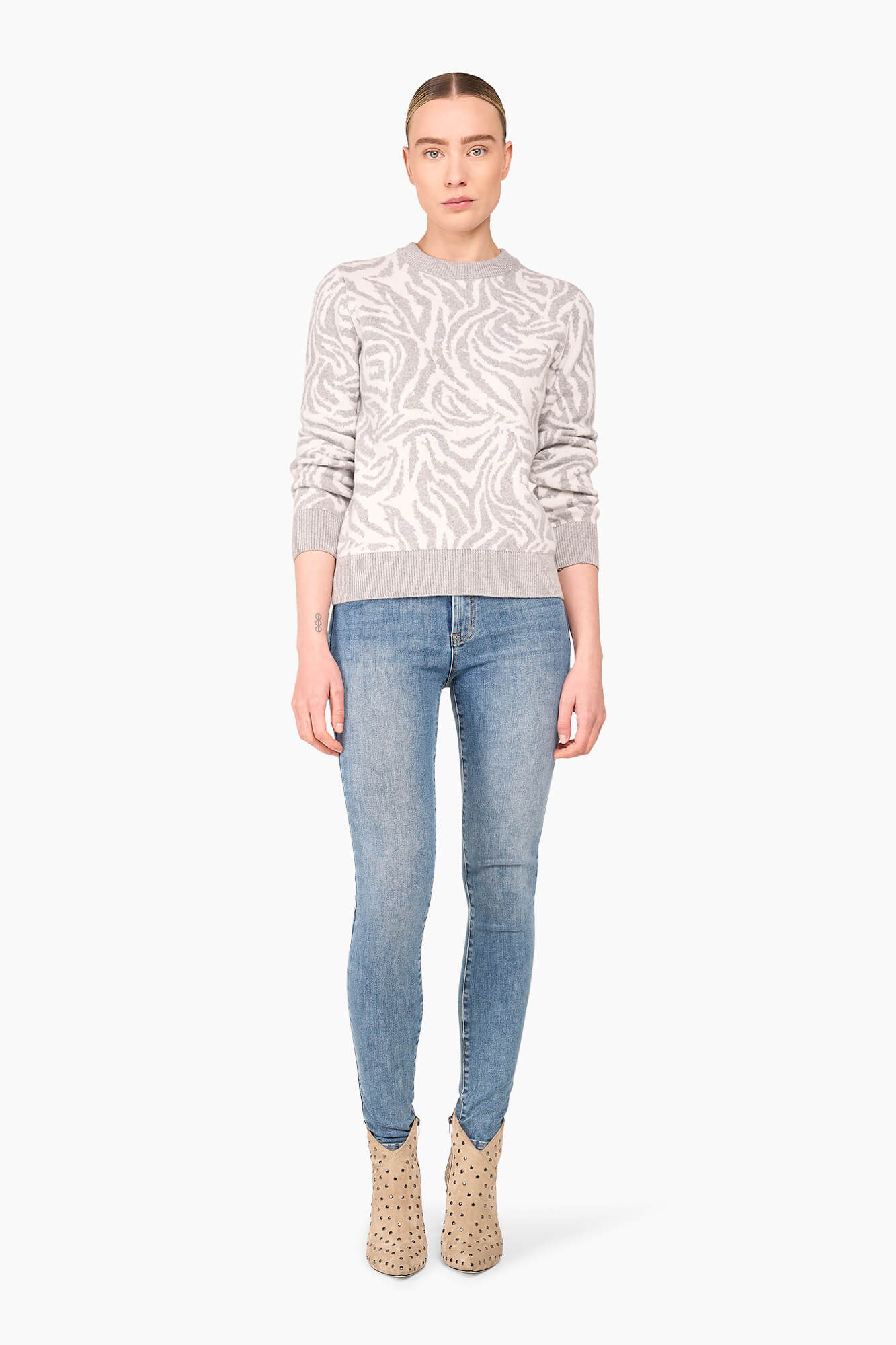 Grijze cashmere best sale trui dames