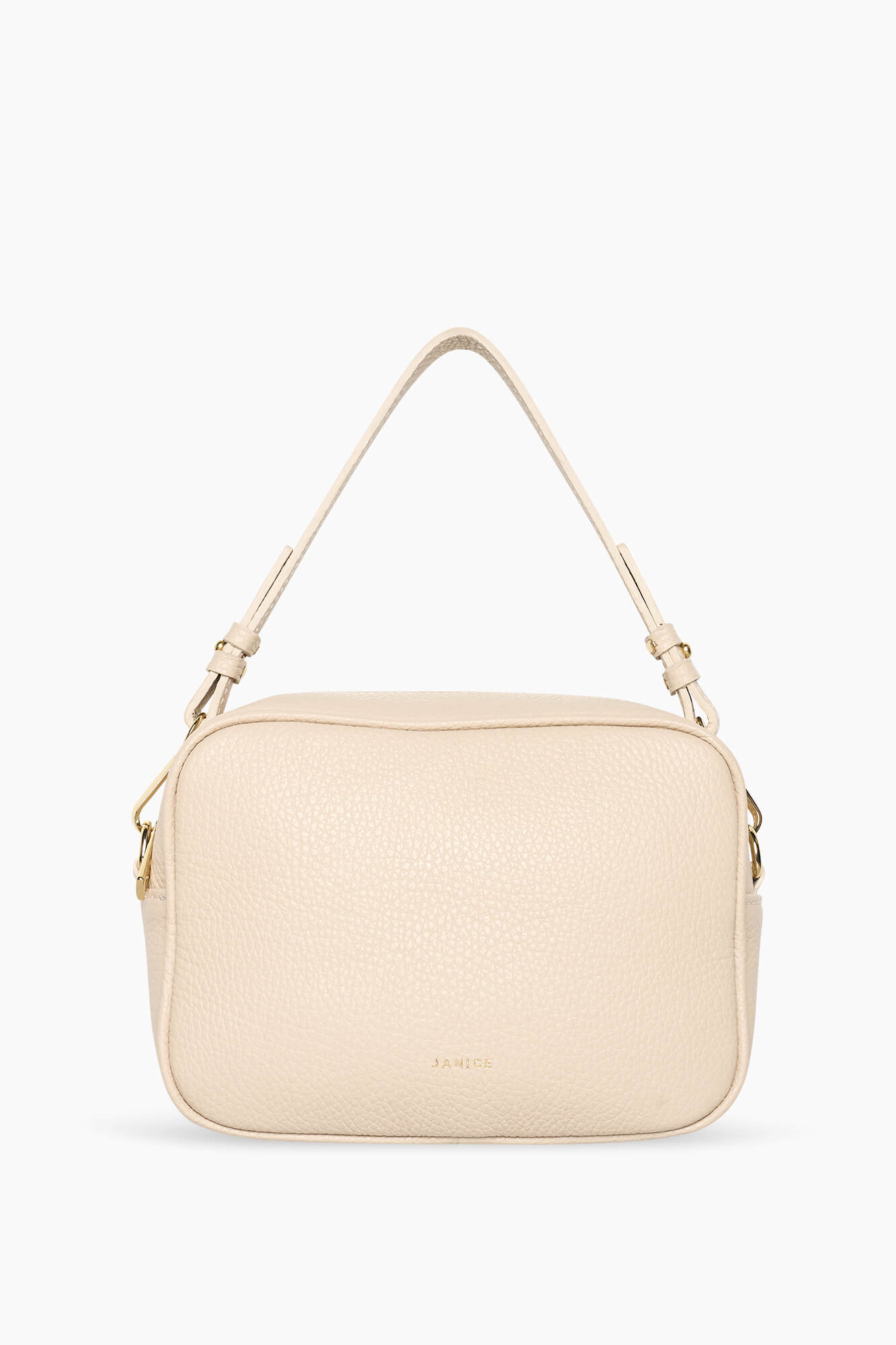 Leren Crossbody Dames Bruce Beige Shop tassen bij JANICE