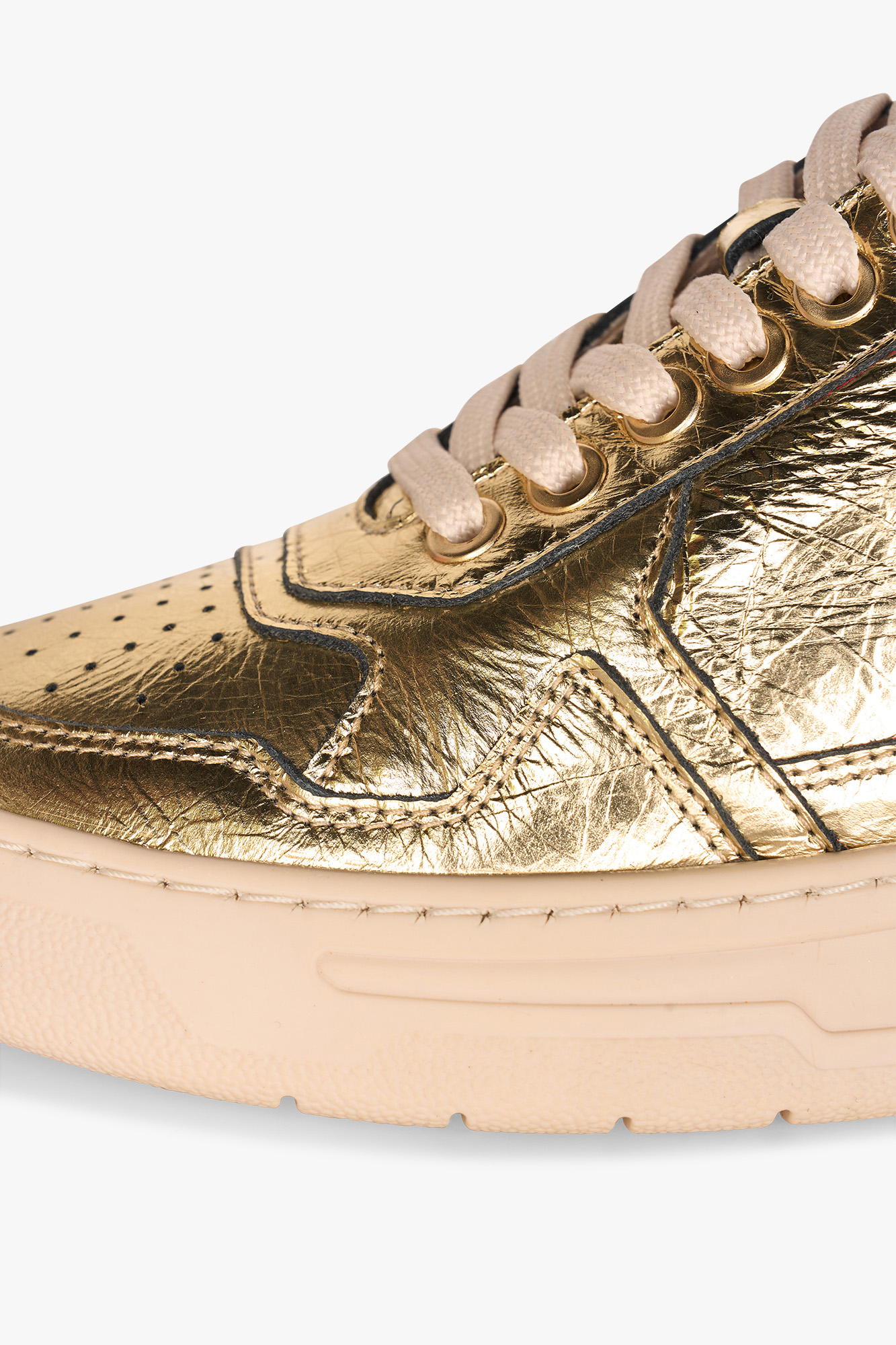 Sneakers High Top Dames Leer Duncan Goud Shop je JANICE