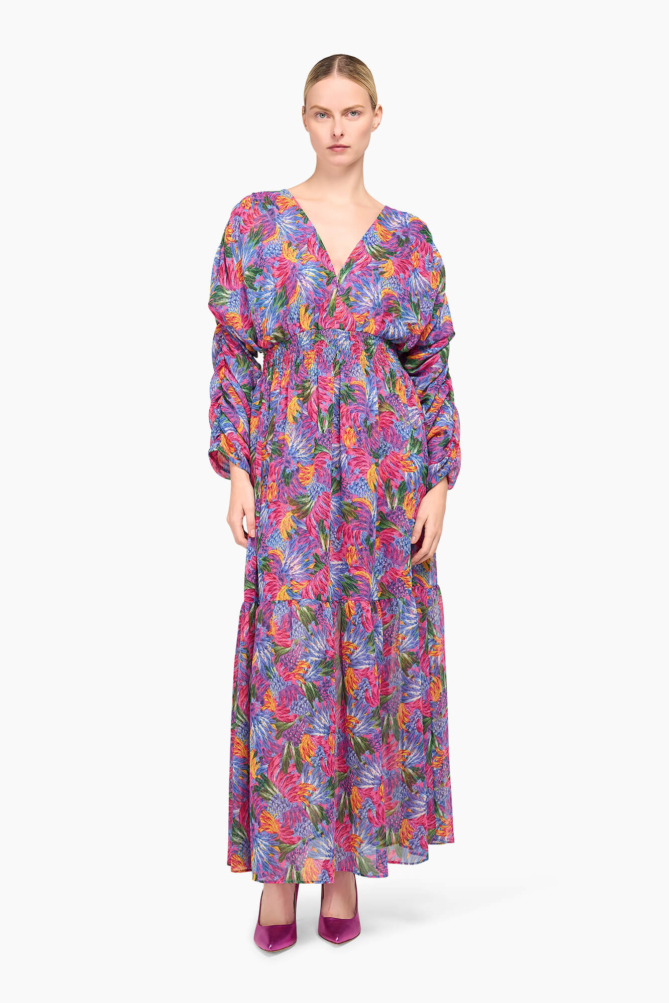 JURK LANG PRINT VISCOSE CHRISTIAN BLOEMEN